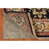 Navy Blue Geometric Oushak Indian Area Rug Handmade Wool Carpet - 8'0"x 10'1"