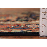 Navy Blue Heriz Serapi Oriental Rug Hand-Knotted Wool Carpet - 3'10"x 6'0"