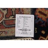 Navy Blue Heriz Serapi Oriental Rug Hand-Knotted Wool Carpet - 3'10"x 6'0"