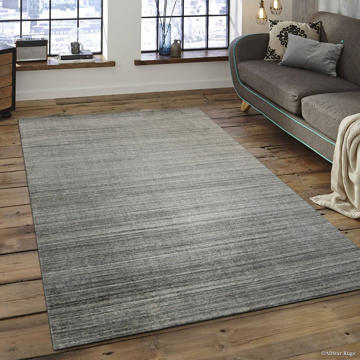 Navy Contemporary Loom Urban Rug, 5'1 x 7'11 - 5'1 x 7'11