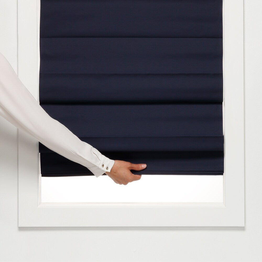 Regal Estate 72-inch Navy Insulating Cordless Roman Shade