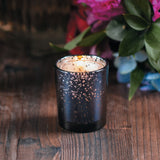 Navy Mercury Glass Votive Holders, Home Decor, 12 Pieces