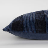 Navy Solid Cotton Applied Pillow Cover