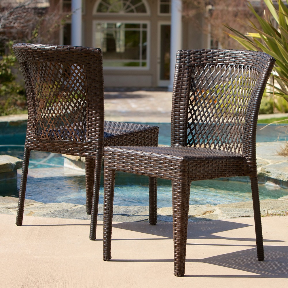 Neal Outdoor 3-piece Wicker Bistro Set by Christopher Knight Home
