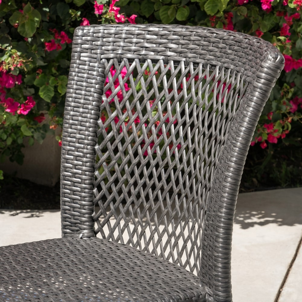 Neal Outdoor 3-piece Wicker Bistro Set by Christopher Knight Home