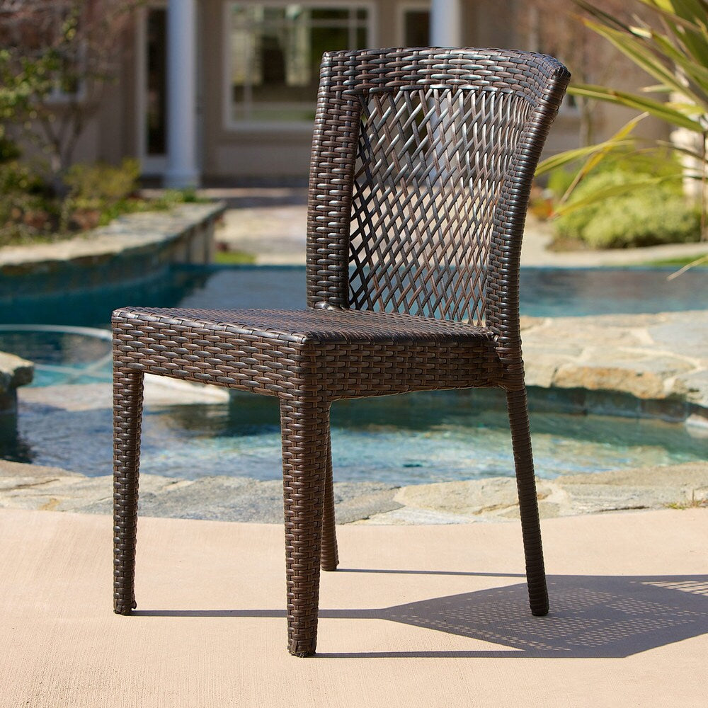 Neal Outdoor 3-piece Wicker Bistro Set by Christopher Knight Home