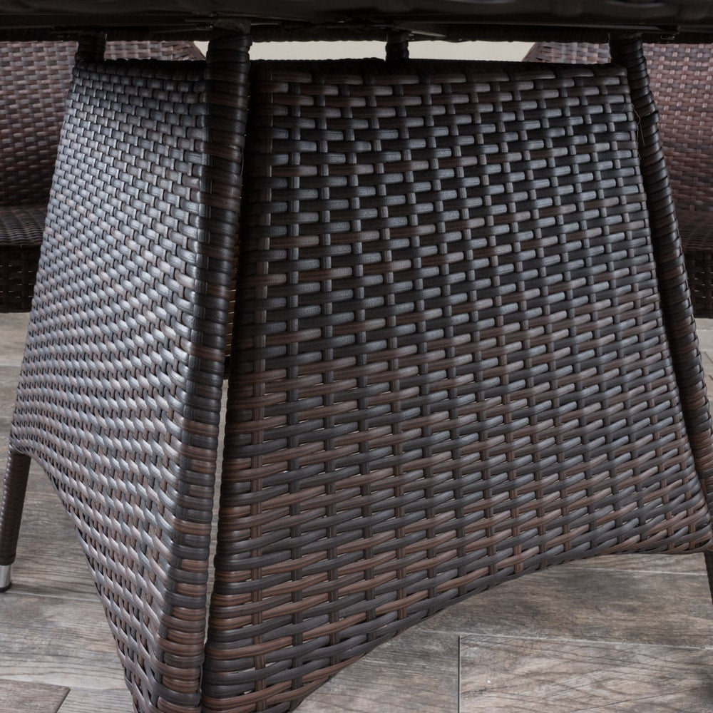 Neal Outdoor 3-piece Wicker Bistro Set by Christopher Knight Home