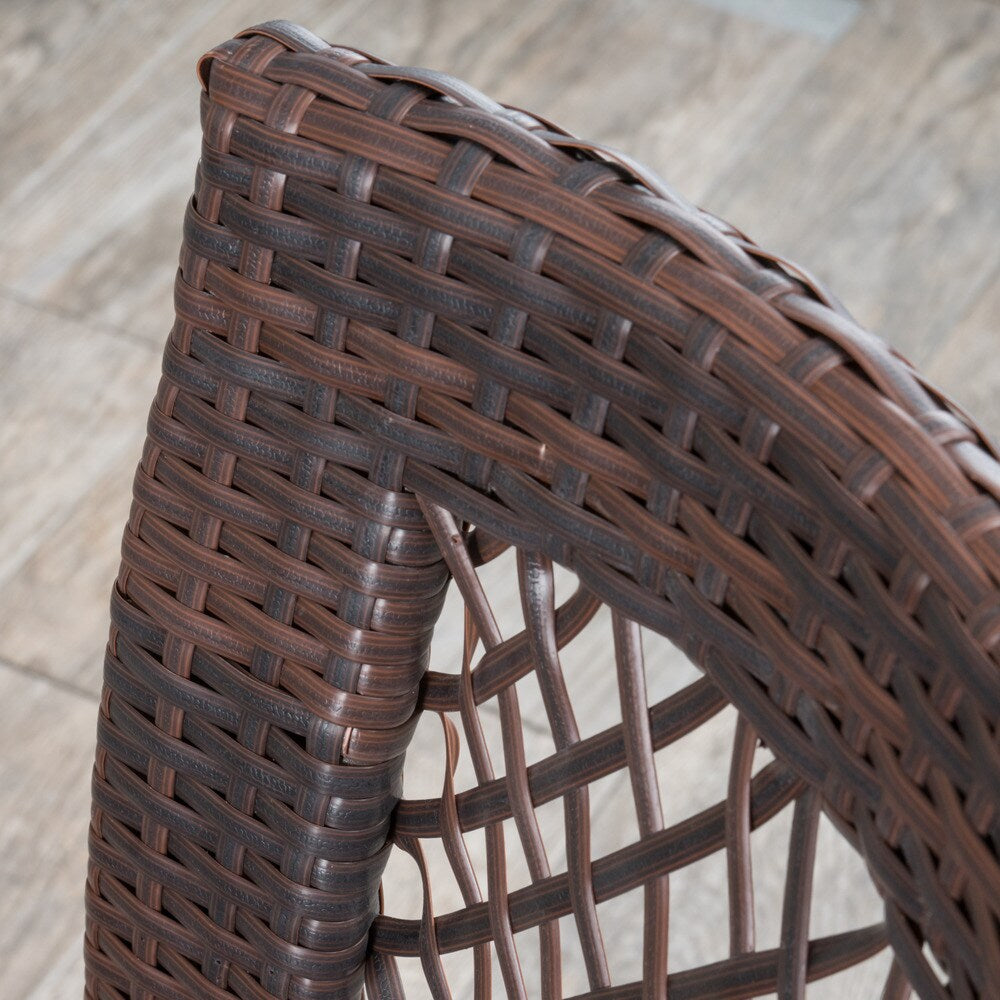Neal Outdoor 3-piece Wicker Bistro Set by Christopher Knight Home