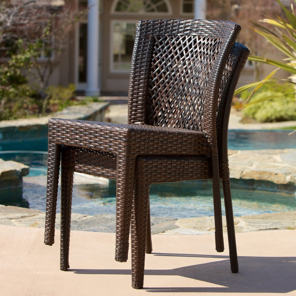 Neal Outdoor 3-piece Wicker Bistro Set by Christopher Knight Home