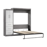 Nebula Queen Murphy Bed with Wardrobe (90W) by Bestar
