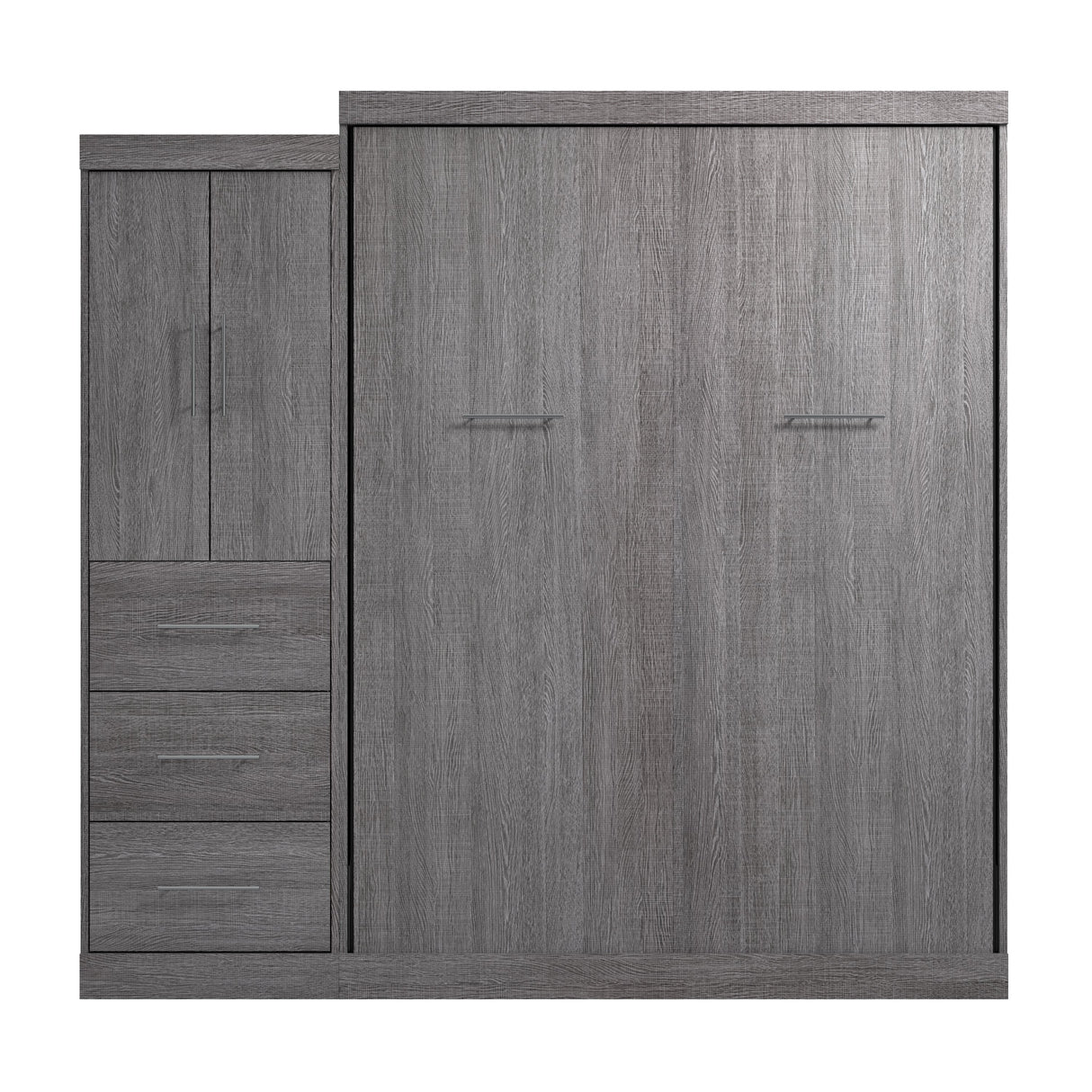 Nebula Queen Murphy Bed with Wardrobe (90W) by Bestar