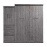 Nebula Queen Murphy Bed with Wardrobe (90W) by Bestar