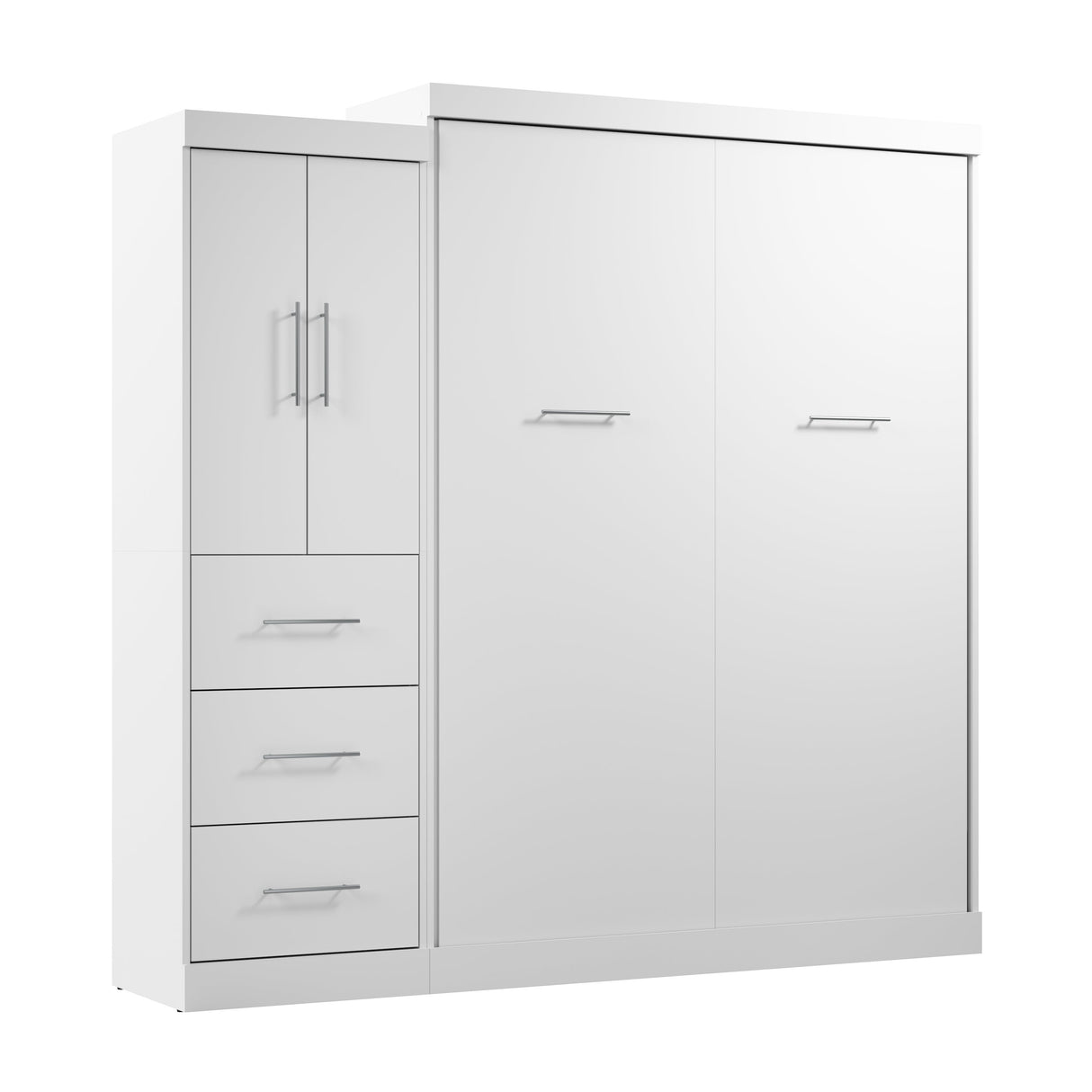 Nebula Queen Murphy Bed with Wardrobe (90W) by Bestar