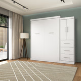 Nebula Queen Murphy Bed with Wardrobe (90W) by Bestar