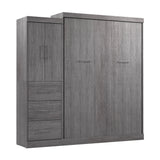 Nebula Queen Murphy Bed with Wardrobe (90W) by Bestar