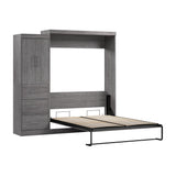 Nebula Queen Murphy Bed with Wardrobe (90W) by Bestar