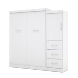 Nebula Queen Murphy Bed with Wardrobe (90W) by Bestar
