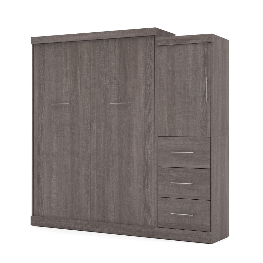 Nebula Queen Murphy Bed with Wardrobe (90W) by Bestar