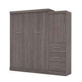 Nebula Queen Murphy Bed with Wardrobe (90W) by Bestar