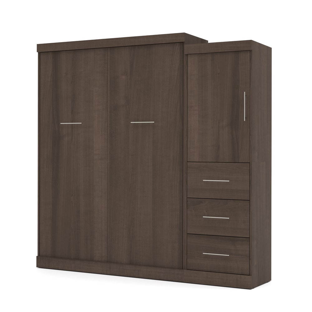 Nebula Queen Murphy Bed with Wardrobe (90W) by Bestar