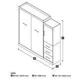 Nebula Queen Murphy Bed with Wardrobe (90W) by Bestar