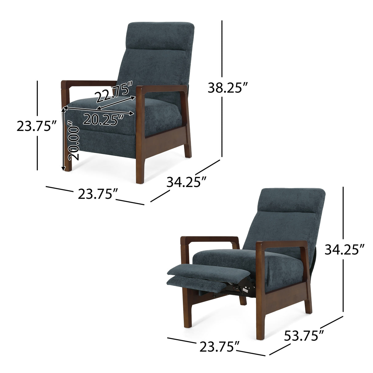 Neihart Waterfall Back Pushback Recliner by Christopher Knight Home