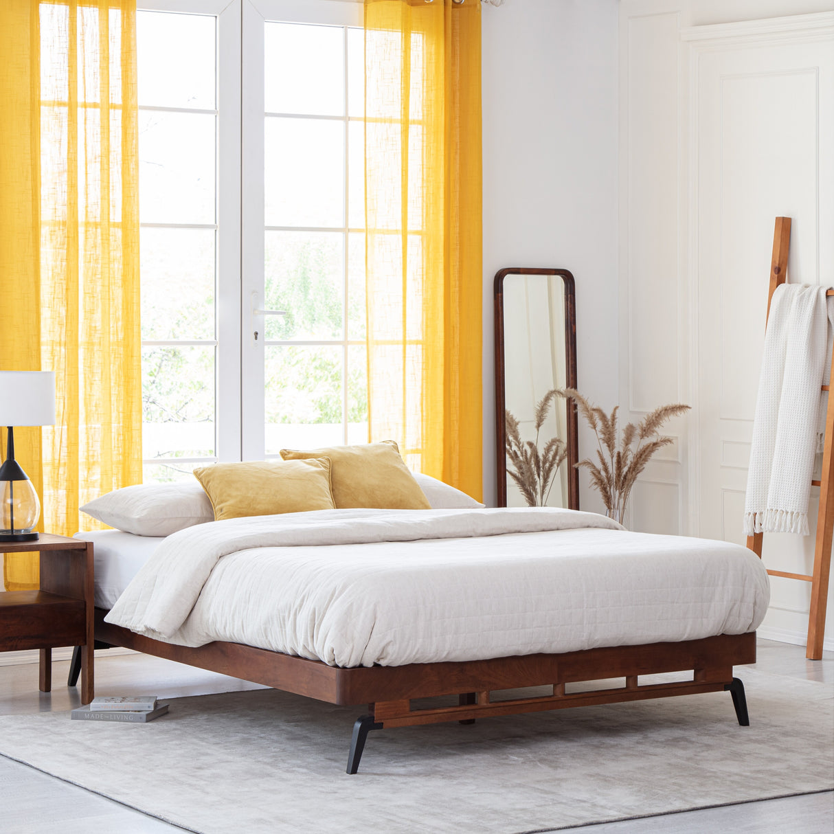 MH London Nelson Mango Rustic Wood Queen-size Platform Bed