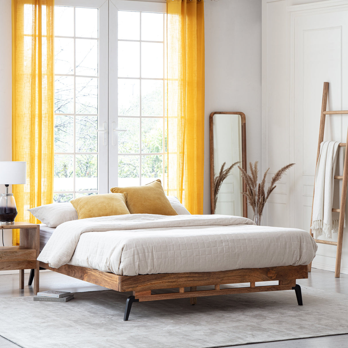 MH London Nelson Mango Rustic Wood Queen-size Platform Bed