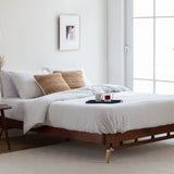 MH London Nelson Mango Rustic Wood Queen-size Platform Bed