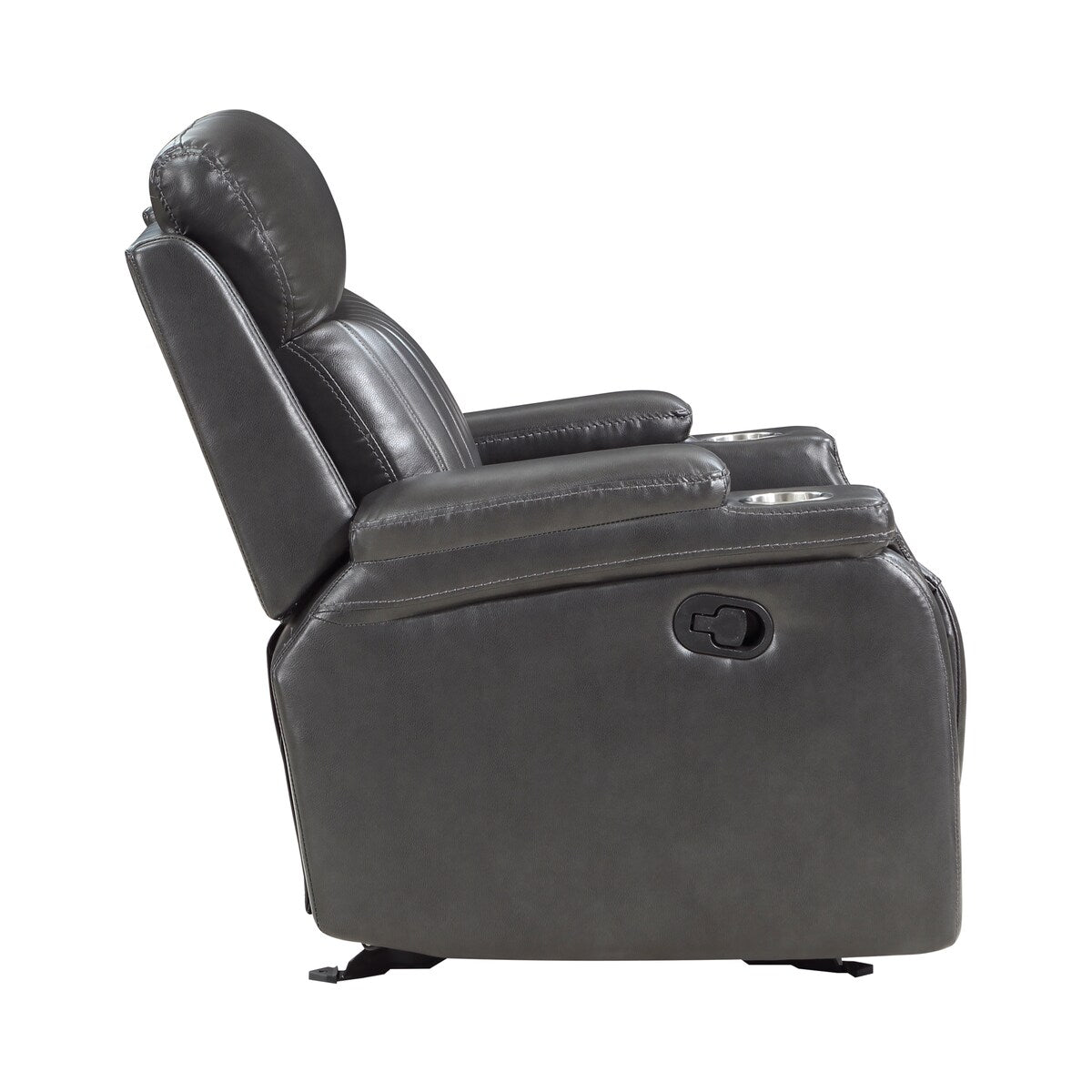 Nemesia Faux Leather Manual Double Reclining Loveseat