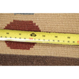Nepal Graphic Oriental Hand-Knotted Muted Wool Indian Area Rug - 9'10" x 7'10"