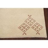 Nepalese Tibetan Contemporary Solid Area Rug Handmade Oriental Carpet - 3'11" x 5'8"