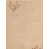 Nepalese Tibetan Contemporary Solid Area Rug Handmade Oriental Carpet - 3'11" x 5'8"