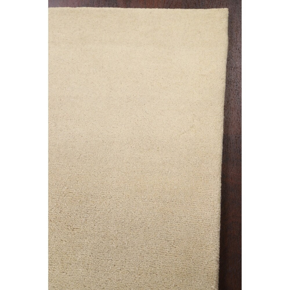 Nepalese Tibetan Contemporary Solid Area Rug Handmade Oriental Carpet - 3'11" x 5'8"
