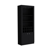 Nero Tall Bar Cabinet 4 Shelves.