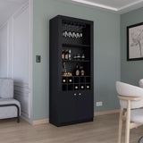 Nero Tall Bar Cabinet 4 Shelves.