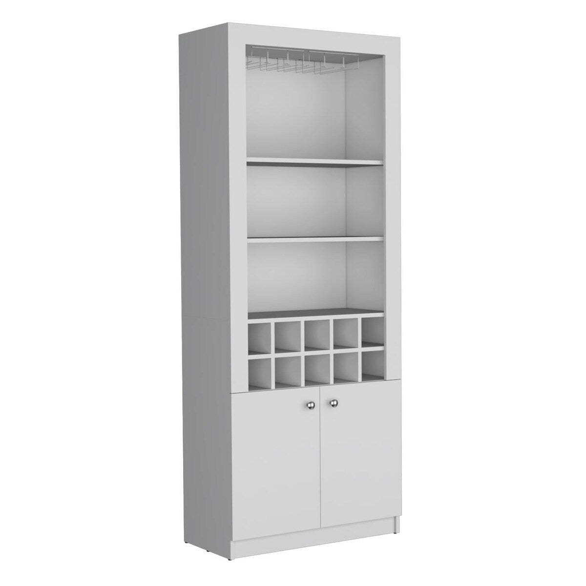 Nero Tall Bar Cabinet 4 Shelves.