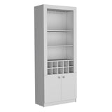 Nero Tall Bar Cabinet 4 Shelves.