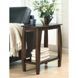 Nesbitt Cappuccino Wood Chairside Table