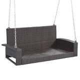 Nestfair 2-Person Wicker Hanging Porch Swing with Chains
