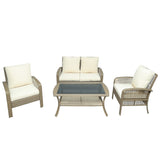 Nestfair 4-Piece Patio Rattan Sofa Seating Group with Cushions