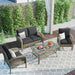 Nestfair 4-Piece Patio Rattan Sofa Seating Group with Cushions