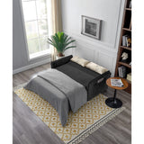 Nestfair 57" Modern Velvet Sofa Pull-Out Sleeper Bed with 2 Pillows Adjustable Backrest