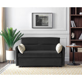 Nestfair 57" Modern Velvet Sofa Pull-Out Sleeper Bed with 2 Pillows Adjustable Backrest
