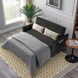Nestfair 57" Modern Velvet Sofa Pull-Out Sleeper Bed with 2 Pillows Adjustable Backrest