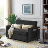 Nestfair 57" Modern Velvet Sofa Pull-Out Sleeper Bed with 2 Pillows Adjustable Backrest
