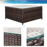 Nestfair 7-Pieces Patio PE Rattan Sectional Sofa Set