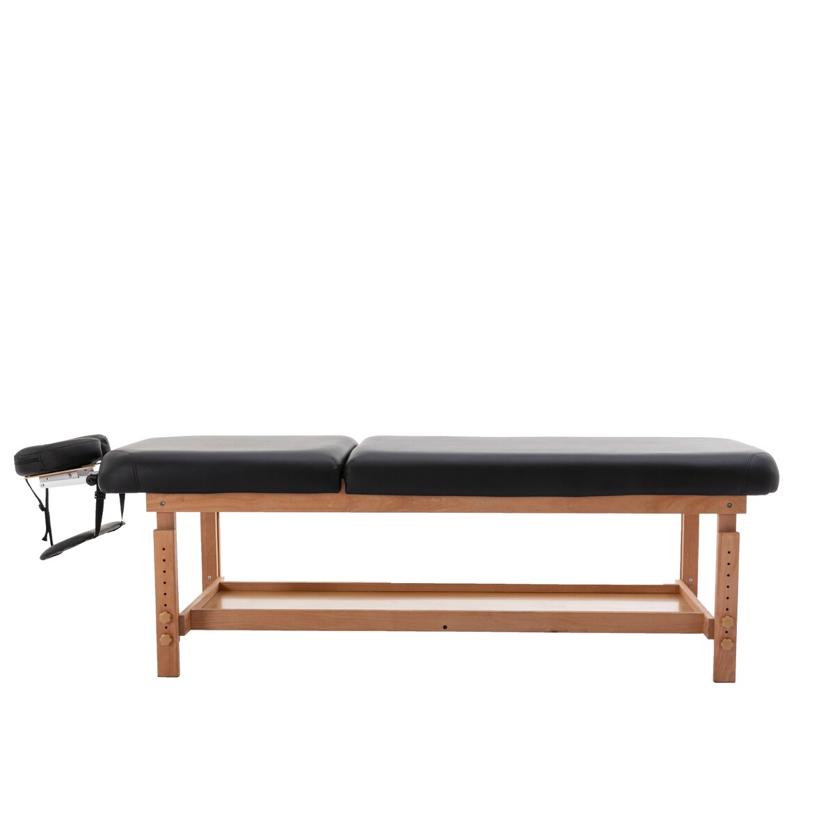 Nestfair Black Stationary Massage Table Treatment Clincal Beauty Bed