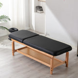 Nestfair Black Stationary Massage Table Treatment Clincal Beauty Bed