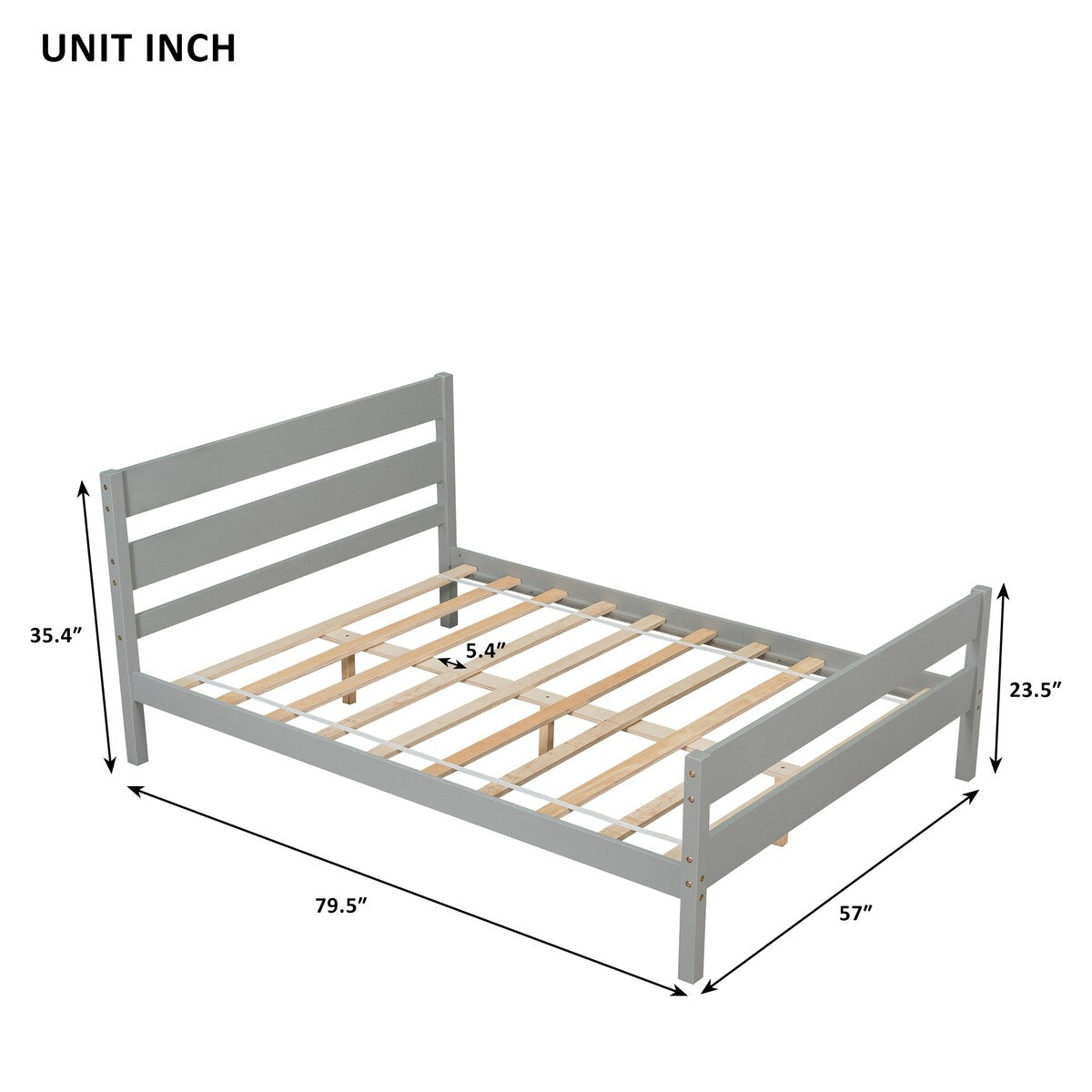 Nestfair Full Bed with Headboard and Footboard